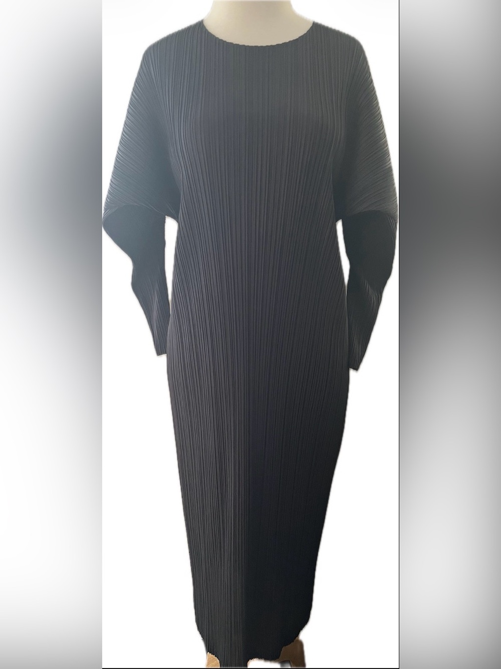Pleats Please Issey Miyake Skyline Dress Black Chocolate Size 3 M Medium